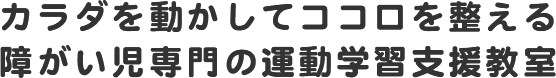 カラダを動かしてココロを整える障がい児専門の運動学習支援教室